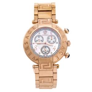 Versace Mother of Pearl Rose Gold Plated Steel Reve 68C Women's Wristwatch 40 mm