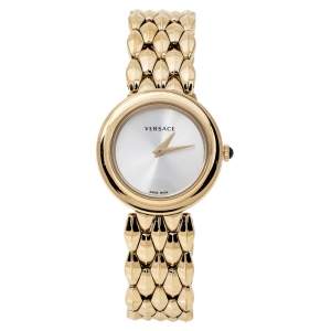 Versace Gold Tone Stainless Steel V-Flare VEBN Women's Wristwatch 28 mm
