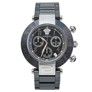 Versace Black Ceramic & Stainless Steel Reve 95C Women's Wristwatch 40 mm