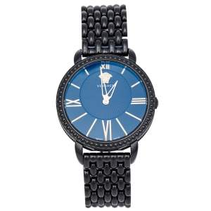 Versace Black Ion Plated Stainless Steel Krios M6Q60D008 Women's Wristwatch 38 mm
