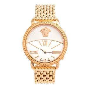 Versace White Gold Plated Stainless Steel Krios 93Q Women's Wristwatch 38 mm 