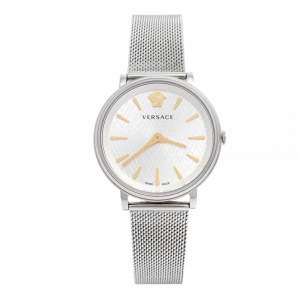 Versace Silver Stainless Steel V-Circle VRSCVBP050017 Women's Wristwatch 38 mm