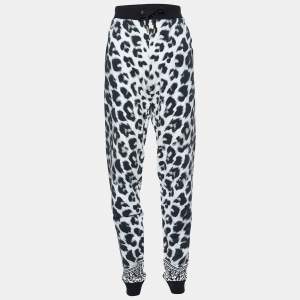 Versus Versace White Leopard Print Leggings S