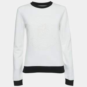 Versus Versace White Medusa Print Cotton Sweatshirt M