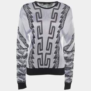 Versus Versace Monochrome Intarsia Knit Jumper M