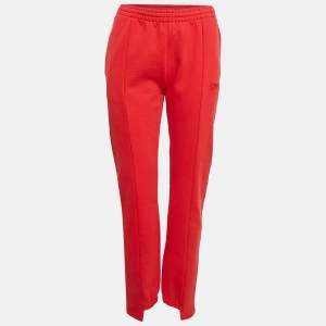 Vetements Red Cotton Knit Elasticized Waist  Sweatpants L