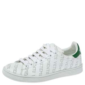 Vetements White Perforated Leather Low Top Sneakers Size 35