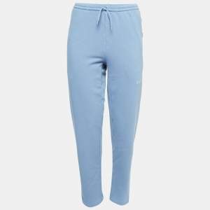 Vetements Blue Logo Embroidered Cotton Joggers S