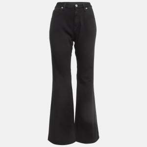 Victoria Beckham Black Denim Wide-Leg Jeans M Waist 28"
