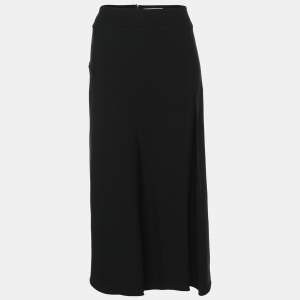 Victoria Beckham Black Crepe Midi Skirt M 