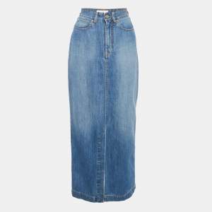 مملوكة مسبقًا Victoria Beckham Blue Wash Denim Skirt S
