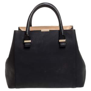Pre Owned Victoria Beckham Black Leather Quincy Tote