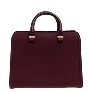 Victoria Beckham Burgundy Leather Victoria Satchel