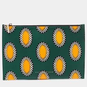 Victoria Beckham Multicolour Printed Leather Small Zip Pouch