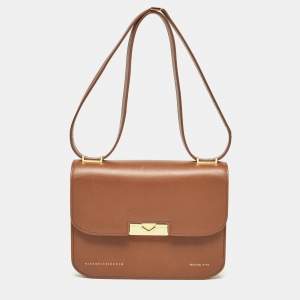 Victoria Beckham Brown Leather Eva Shoulder Bag