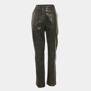 Pre Owned Victoria Victoria Beckham Black Leather Pants L