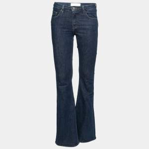Pre Owned Victoria Victoria Beckham Blue Denim Stretch Flared Jeans S Waist 29" 