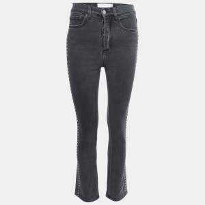 Victoria Victoria Beckham Grey Denim Studded Jeans S Waist 25"