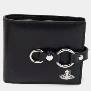 Vivienne Westwood Black Leather Billfold Bondage Wallet