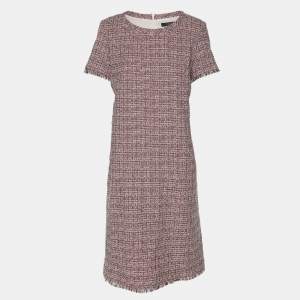 Max Mara Multicolor Tweed Midi Dress L