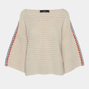 Weekend Max Mara Off White Cotton Knit Top M
