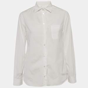 Pre Owned Weekend Max Mara White Cotton Long Sleeve Shirt M