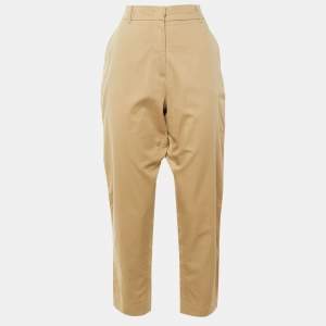 مملوكة مسبقًا Weekend Max Mara Beige Cotton Tapered Trousers L