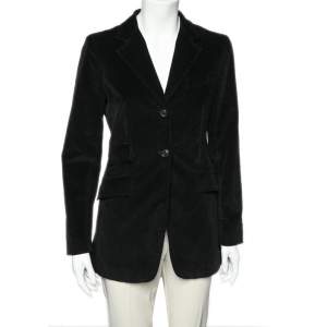 Weekend Max Mara Black Corduroy Button Front Blazer M