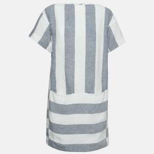 Weekend Max Mara Blue & White Striped Linen Dress M