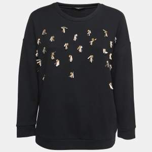 Weekend Max Mara Black Knit Embellished Pullover S