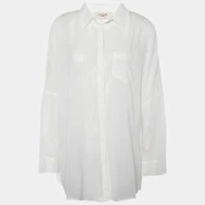Weekend Max Mara White Cotton Button Front Oversized Shirt M