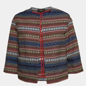 Weekend Max Mara Multicolor Woven Cropped Jacket S