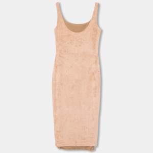 Windsor Brown Faux Suede Sleeveless Bodycon Dress S