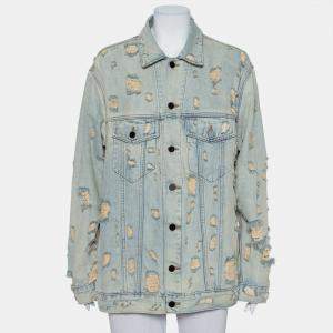 DenimX by Alexander Wang Blue Faded Denim Distressed Daze Jacket M