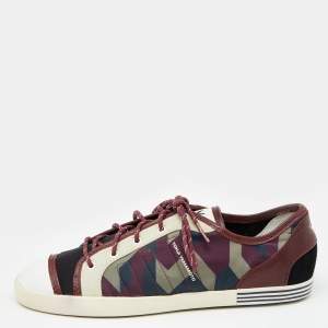 Y-3 Multicolor Nylon and Leather Low Top Sneakers Size 36 2/3