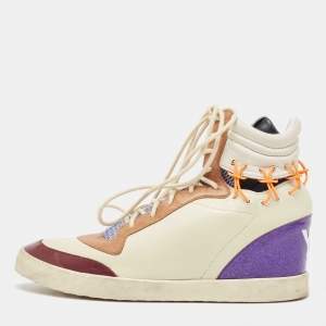 Y-3 Multicolor Leather High Top Sneakers Size 38