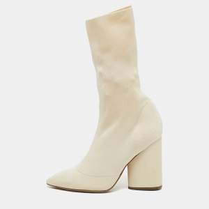 Yeezy Beige Knit Fabric Season 4 Sock Boots Size 37