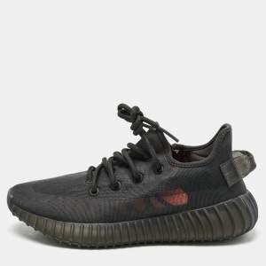 Yeezy x Adidas Black Mesh Boost 350 V2 Mono Cinder Sneakers Size 37 1/3