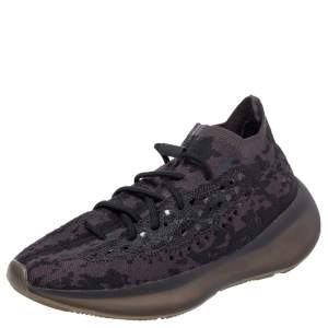 Pre Owned Yeezy x Adidas Multicolor Knit Fabric Boost 380 Onyx Sneakers Size 44 1/3