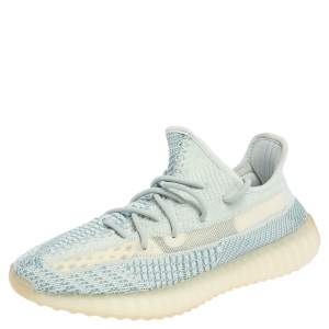 مملوكة مسبقًا Yeezy x Adidas Blue/White Knit Fabric Boost 350 V2 'Cloud White' Sneakers Size 42