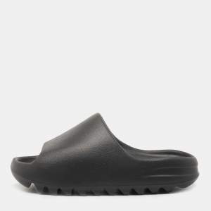 Yeezy x Adidas Black Rubber Onyx Slides Size 38