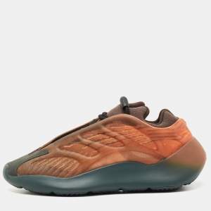 Pre Owned Yeezy x Adidas Multicolor PVC and Fabric Yeezy 700 V3 Copper Sneakers Size 39.5