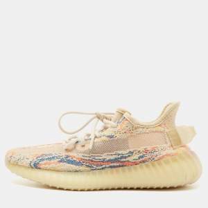 Pre Owned Yeezy Multicolor Knit Fabric Boost 350 V2 Mx Oat Sneakers Size FR 36