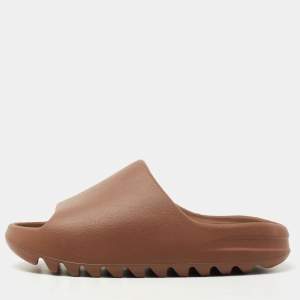 Yeezy x Adidas Brown Rubber Flax Slides Size 39