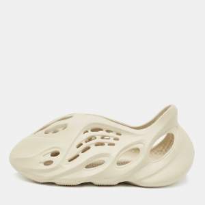 Pre Owned Yeezy x Adidas Cream Rubber Foam RNNR Sneakers Size 38