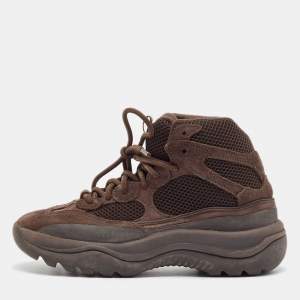 Yeezy x Adidas Brown Suede and Mesh Oil Desert Boots Size 39 1/3
