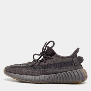 Yeezy x Adidas Black Knit Fabric Boost 350 V2 Cinder Sneakers Size 38