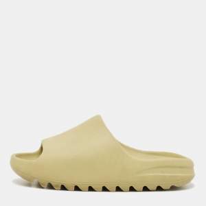 Yeezy x Adidas Green Rubber Resin Flat Slides Size 40.5