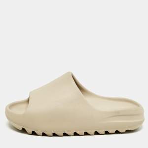 Yeezy x Adidas Cream Rubber Resin Flat Slides Size 39