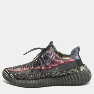 Yeezy x Adidas Black Knit Fabric Boost 350 V2 Yecheil Sneakers Size 40